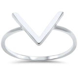 Fashion Chevron V Bar Midi Ring Band Simple Plain 925 Sterling Silver