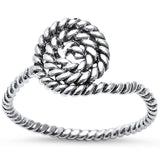 Twisted Knot Design Swirl Rope Ring Band 925 Sterling Silver
