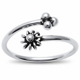 Flower Band Ring 925 Sterling Silver Choose Color
