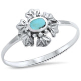Fashion Snowflake Ring Oval Simulated Rainbow Abalone Snow Flake 925 Sterling Silver - Blue Apple Jewelry