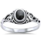 Filigree Oval Ring 925 Sterling Silver Choose Color