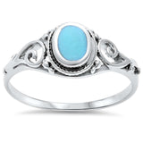 Filigree Oval Ring 925 Sterling Silver Choose Color