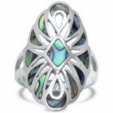 Filigree Design Ring 925 Sterling Silver Choose Color