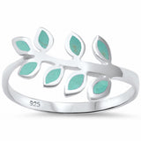 Leaf Ring 925 Sterling Silver Tree Olive Branch Choose Color