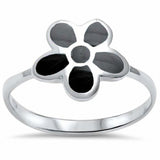 Flower Ring Simulated 925 Sterling Silver