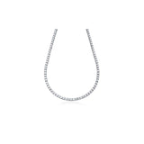 6MM CZ Tennis Necklaces .925 Sterling Silver Length "20" Inches