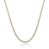 2.5MM CZ Tennis Necklaces .925 Sterling Silver Length "17 to 24" Inches