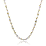 5MM CZ Tennis Necklaces .925 Sterling Silver Length "18 to 28" Inches