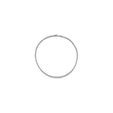 4MM CZ Tennis Necklaces .925 Sterling Silver Length "18 to 30" Inches