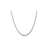 4MM CZ Tennis Necklaces .925 Sterling Silver Length "18 to 30" Inches