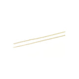 0.6MM Yellow Gold Cable Chain .925 Solid Sterling Silver 14"- 20" Inches