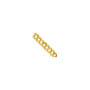 7.5MM 140 Double Link Yellow Gold Chain .925 Sterling Silver Length "8-28"