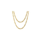 1.5MM Figaro Yellow Gold Chain .925 Solid Sterling Silver 16"- 24" Inches