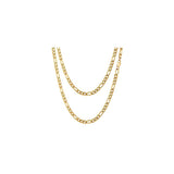 1.5MM Figaro Yellow Gold Chain .925 Solid Sterling Silver 16"- 24" Inches