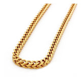 4MM 120 Franco Chain Yellow Gold .925 Sterling Silver Length "8-28" Inches