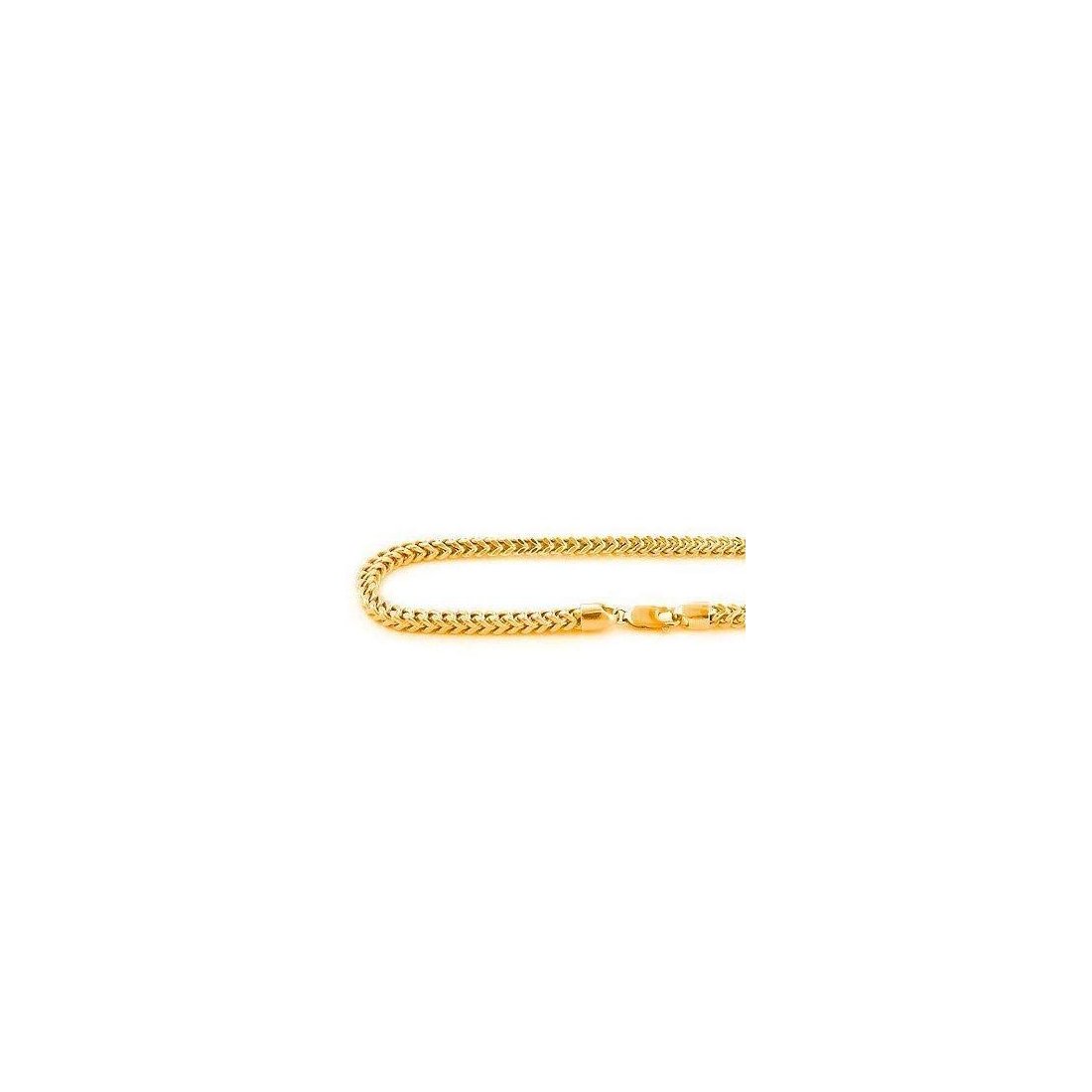4.5MM 150 Franco Chain Yellow Gold .925 Sterling Silver Length "8-28" Inches