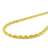 1.2MM Loose Rope Yellow Gold Chain .925 Solid Sterling Silver Length "16-20"