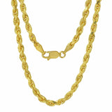 Loose Rope Chain Yellow Gold Plated