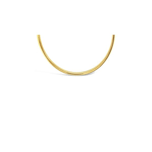 Round Omega Chain Yellow Gold 925 Sterling Silver