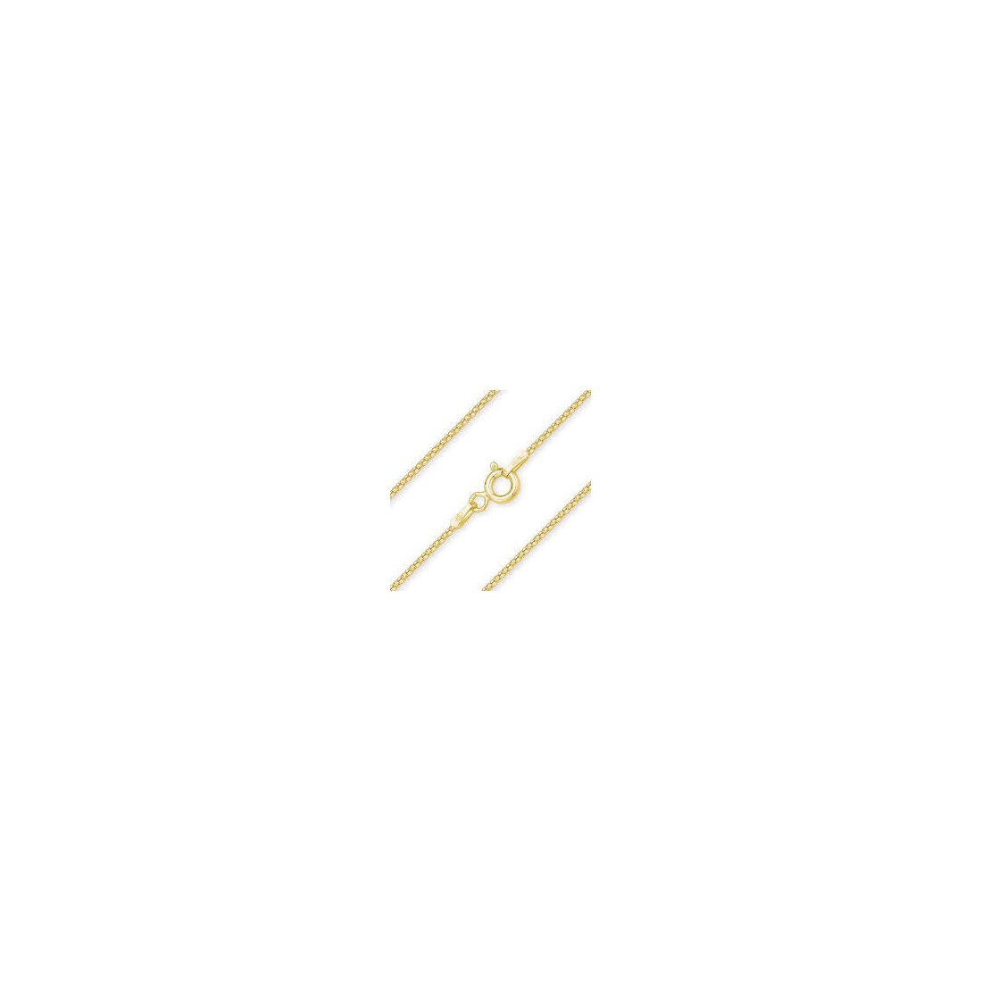 2.5MM Yellow Gold Popcorn Chain .925 Sterling Silver "16-20"