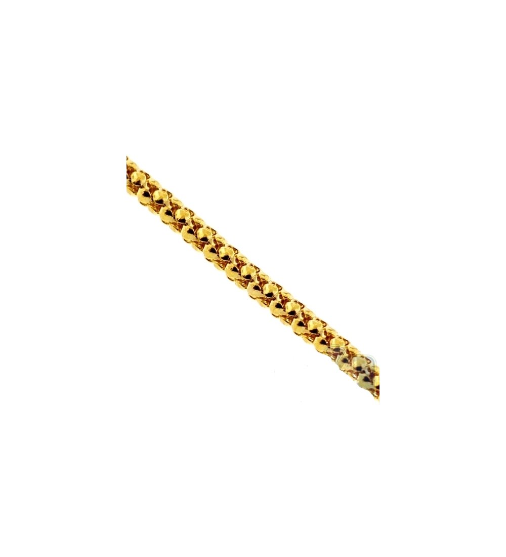 2.5MM Yellow Gold Popcorn Chain .925 Sterling Silver "16-20"