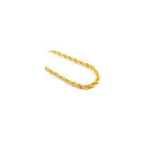 5MM 100 Yellow Gold Rope Chain .925 Sterling Silver Sizes"8-30"