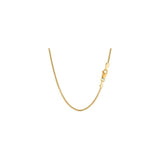 4.4MM 250 Yellow Gold Round Box Chain .925 Sterling Silver "8-28"