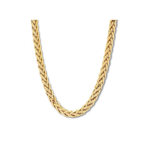 1.2MM Yellow Gold Wheat/Spiga Chain .925 Sterling Silver "7-24"