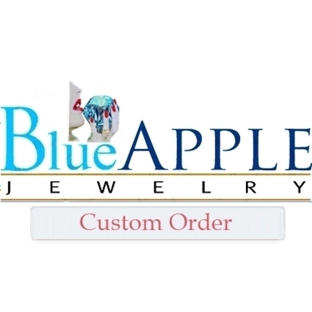 Blue Apple Co. Custom Order for Jess Cannata Blue Opal Oval Ring Black Gold Plating Size 6 - Blue Apple Jewelry