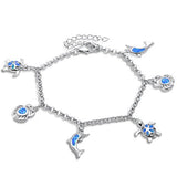 Dangling Dolphin Turtle Plumeria Crab 9