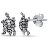 9mm Cute Small Tiny Bali Turtle Shape Stud Post Earrings Solid 925 Sterling Silver Turtle Earrings Good Luck Gift For Kids Turtle  Jewelry