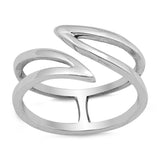 Trendy Ring Solid 925 Sterling Silver New Design Simple Plain Ring Everyday Ring - Blue Apple Jewelry