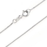 925 Sterling Silver Italian Box Chain Necklace For Pendant 18 20 22 24 Inches - Blue Apple Jewelry