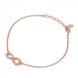 Infinity Bracelet Fashion Rose Gold Over 925 Sterling Silver 8" Infinity Charm Love Ladies Bracelet Excellent Gift - Blue Apple Jewelry