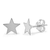 8mm Cute Small Tiny Star Shape Stud Post Earrings Solid 925 Sterling Silver Star Earrings Gift For Children Kids Star  Jewelry
