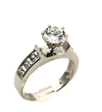 1.49 Carat Round Invisible Princess Cut Engagement Ring
