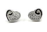 Heart Swirl Stud Earrings 