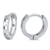 Hoop Earrings Huggie Earrings Open Circle Hoop Design plain Solid 925 Sterling Silver (11mm)