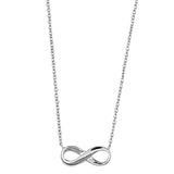 Infinity Necklace Twisted Knot Crisscross Crossover Sterling Silver Clear Simple Plain Infinity Necklace Pendant Eternity Infinity Love