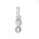 Lab White Opal Infinity Pendant Solid 925 Sterling Silver Crisscross Knot Infinity Pendant Charm Infinity Jewelry Love Valentines Gift