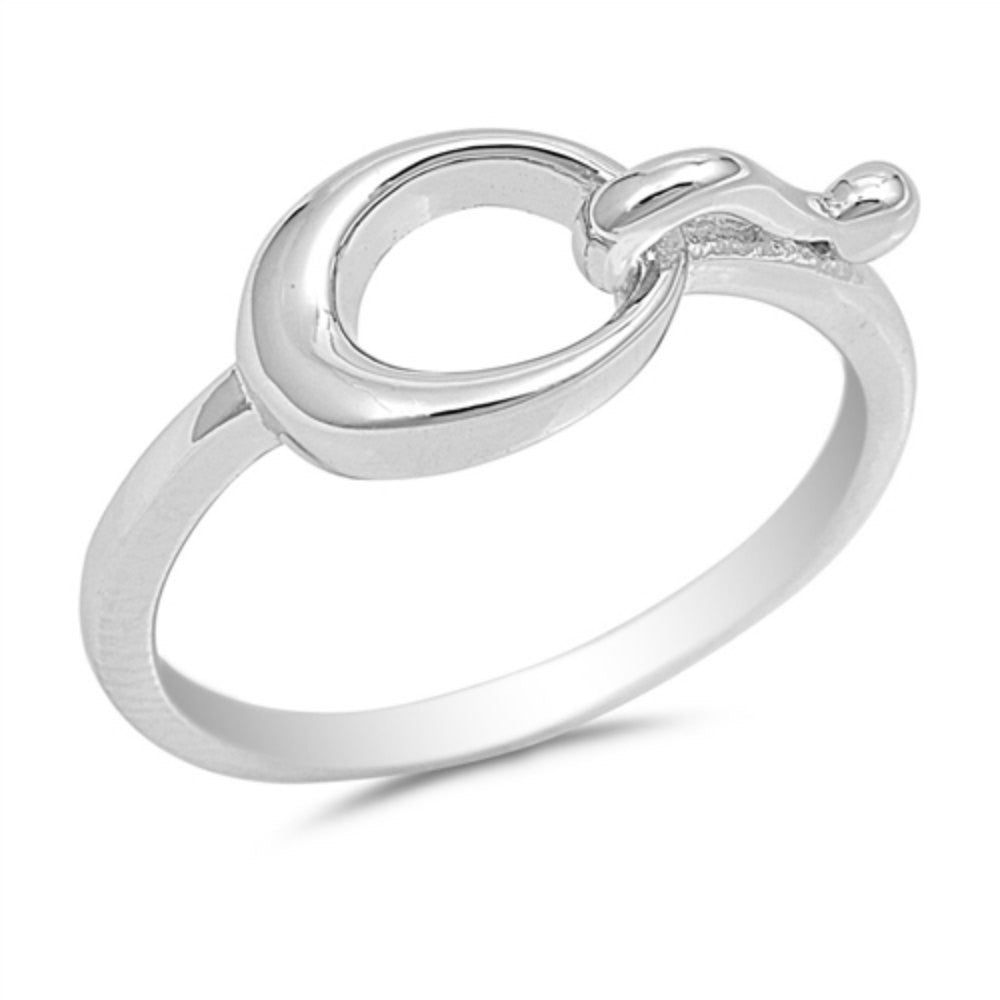 Lock Ring Circle Locked Ring Interlocking Ring Solid 925 Sterling Silver Simple Plain Interlocked Ring Everyday Ring Plain Ring Silver Ring