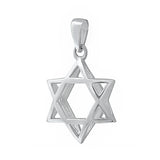 Star Of David Pendant Solid 925 Sterling Silver 3D Design Plain Simple Jewish Star of David Jewelry Star of David Charm Judaism Gift - Blue Apple Jewelry