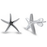 Ocean Nautical 11mm Solid 925 Sterling Silver Tiny Starfish Cartilage Stud Post Earrings Starfish Earring Mothers day best friend Kids Gift - Blue Apple Jewelry