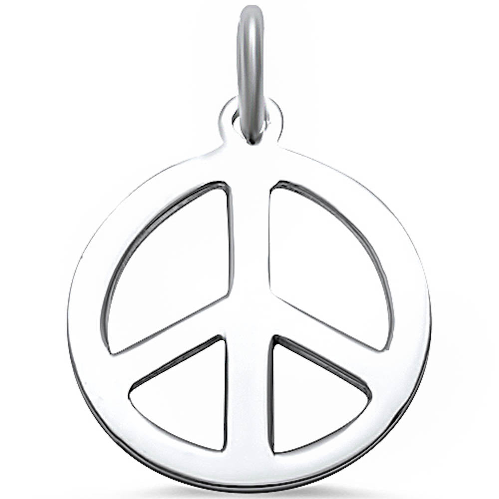 Peace Pendants Plain Peace Charm Pendant For Necklace Solid 925 Sterling Silver Round Peace Pendant Peace Charm Peace Jewelry 22m 1"