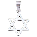 1.3" Star Of David Jewish Star Pendant Charm Solid 925 Sterling Silver Plain Simple Jewish Star of David Charm Star of david Jewelry - Blue Apple Jewelry