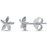 Ocean Nautical 6mm Solid 925 Sterling Silver Tiny Curved Starfish Cartilage Stud Post Earrings Starfish Earring best friend Kids Gift