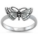 Butterfly Ring Sterling Silver Butterfly Ring Cute Petite Dainty Butterfly Ring Simple Plain butterfly Ring Butterfly Lovers Gift - Blue Apple Jewelry
