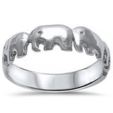 Elephant Band Solid 925 Sterling Silver 5.5mm Band Elephant Ring Band Plain Simple Elephant Band Ring Elephant Wisdom Gift Elephant Jewelry