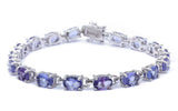Elegant Oval Bracelet 12.5CT Oval Shape Blue Violet Tanzanite Bracelet 925 Sterling Silver 7" Oval Cut Bracelet Wedding Engagement Gift - Blue Apple Jewelry