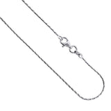 Sale 16" Solid 925 Sterling Silver 1mm Cardano Chain Necklace fine Diamond cut Rhodium finish Cardano Snake Chain Cardano Necklace - Blue Apple Jewelry